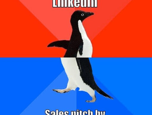 socially awkward penguin - connect with me on linkedin sales pitch by private message 5